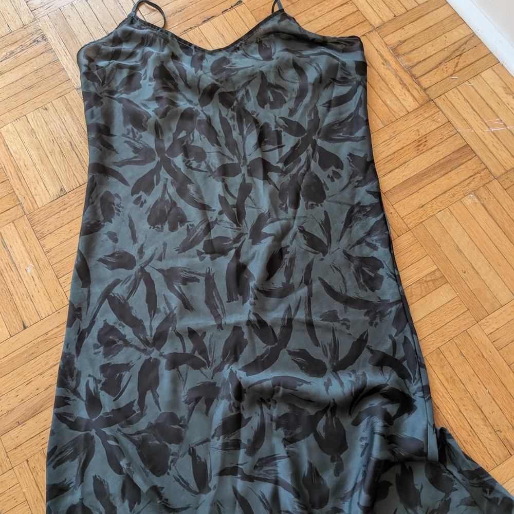 A New Day Black and Green Patterned Dress